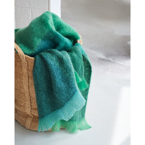 Alpaca Throw buy Blanket Green emerald